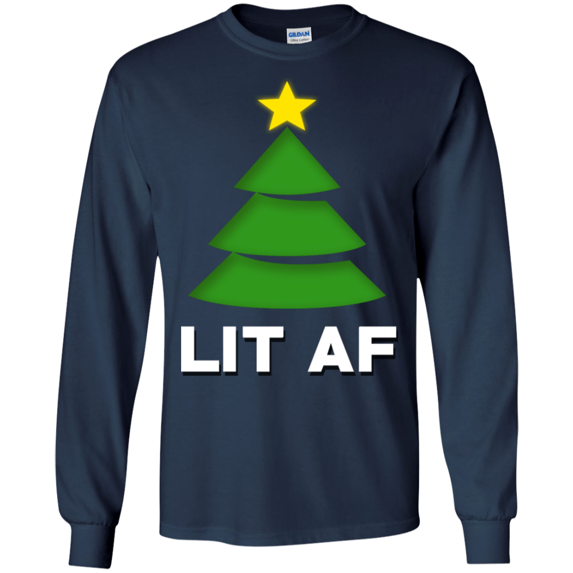 Christmas Tree Lit Af Funny Christmas Shirt