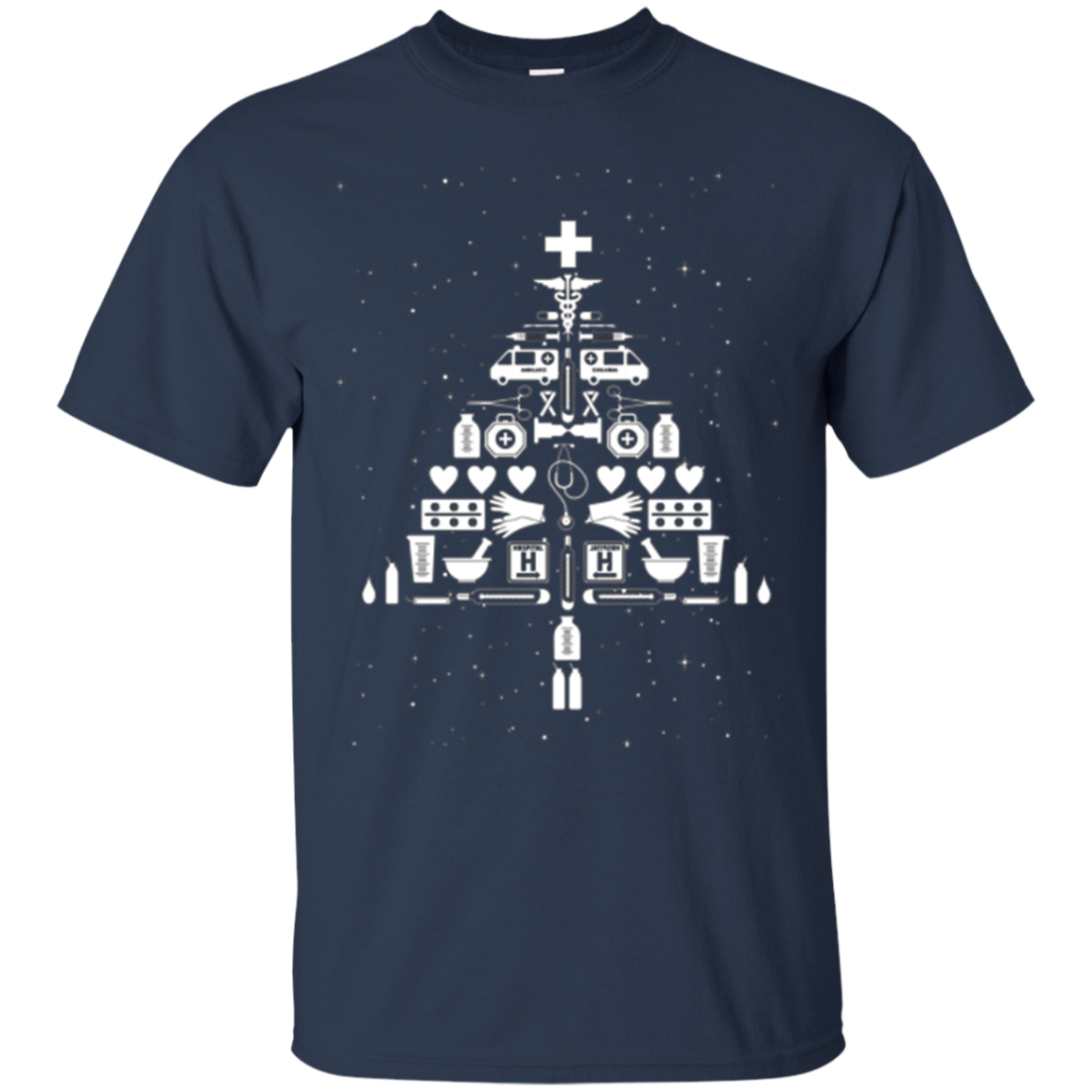 Christmas Tree Stethoscope Nurse T-shirt