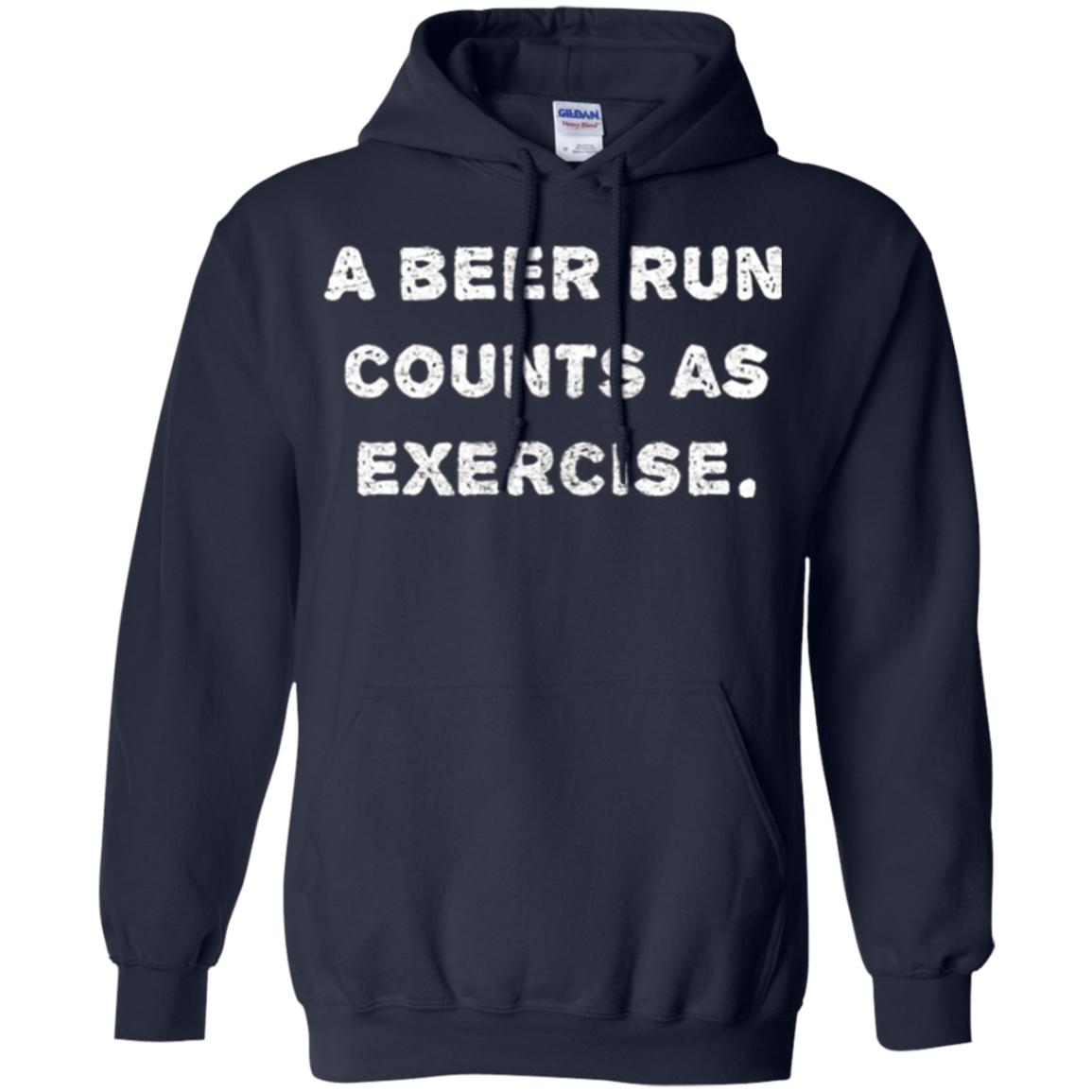 "A beer run counts as exercise." funny beer workout t-shirt
