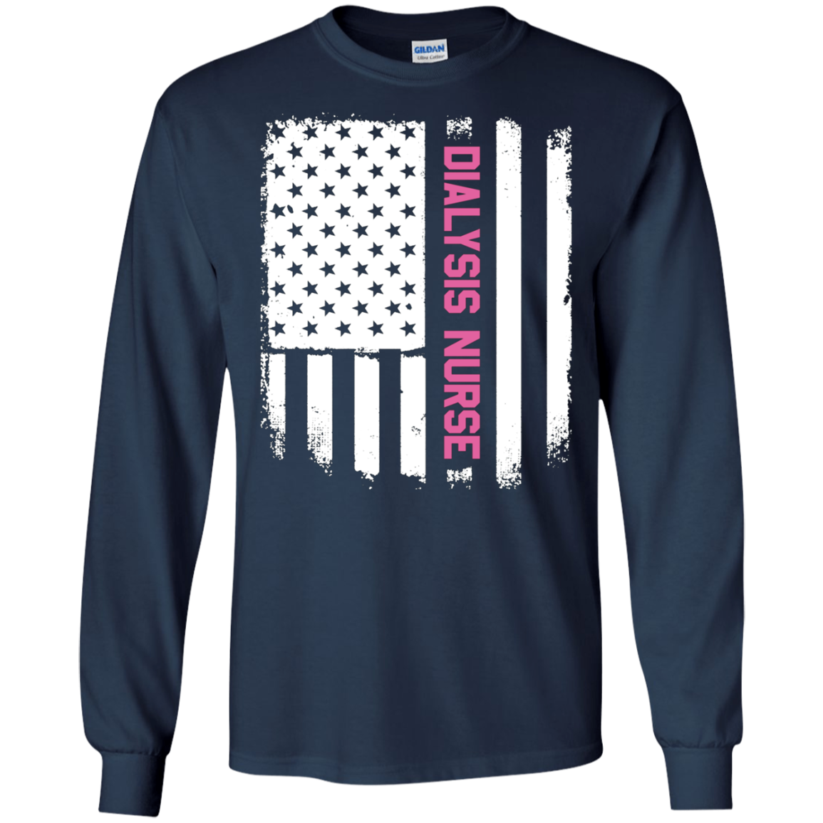 American Flag Nursing Dialysis Nurse T-Shirt