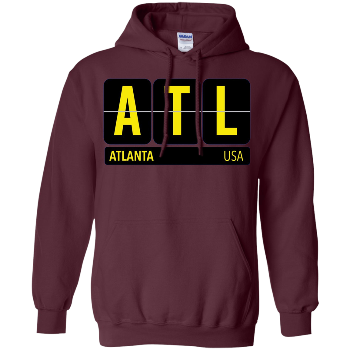 ATL Atlanta Georgia USA Travel Souvenir Long Sleeve (Yellow)