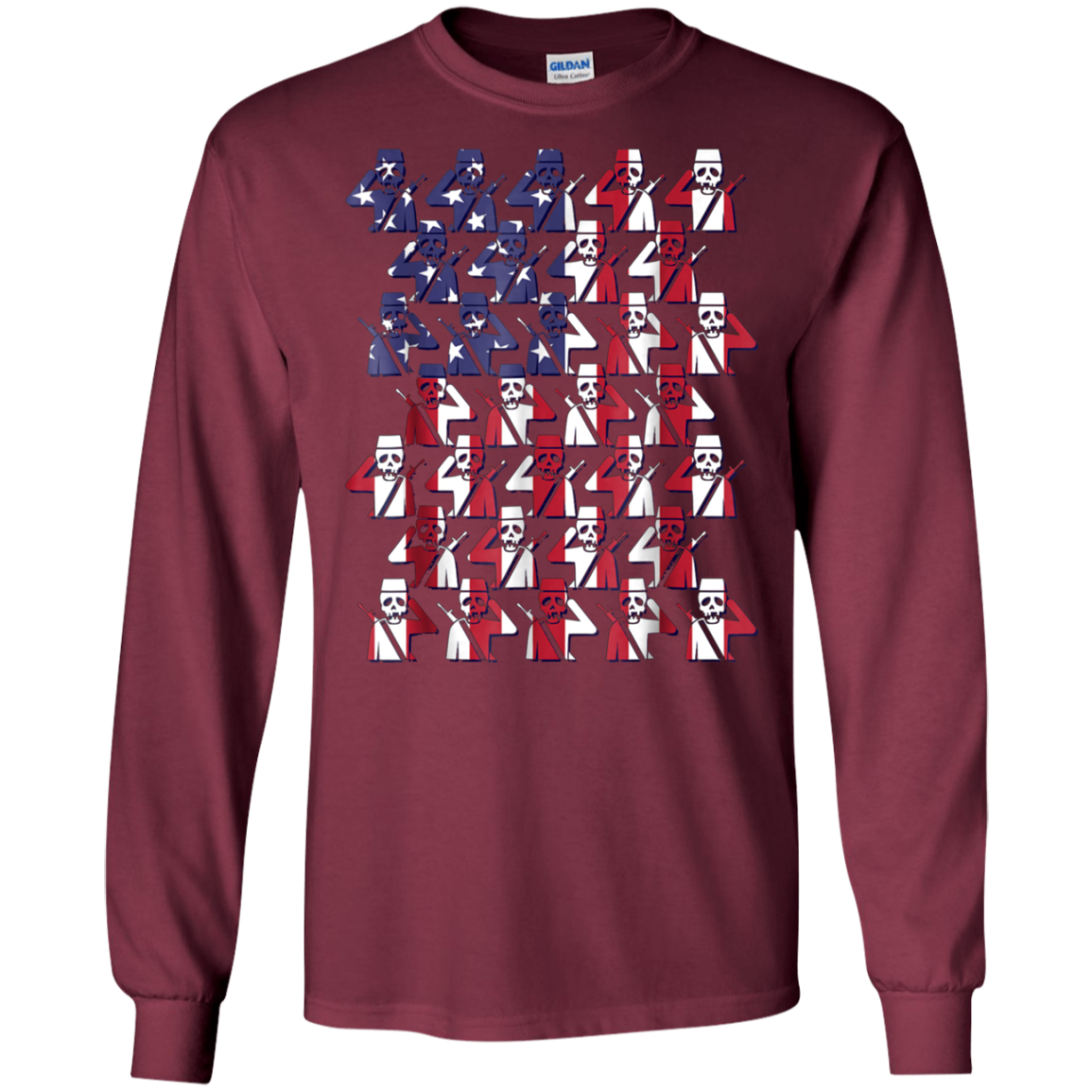 American Patriot Day Funny Skulls T Shirt Original Gift Tee