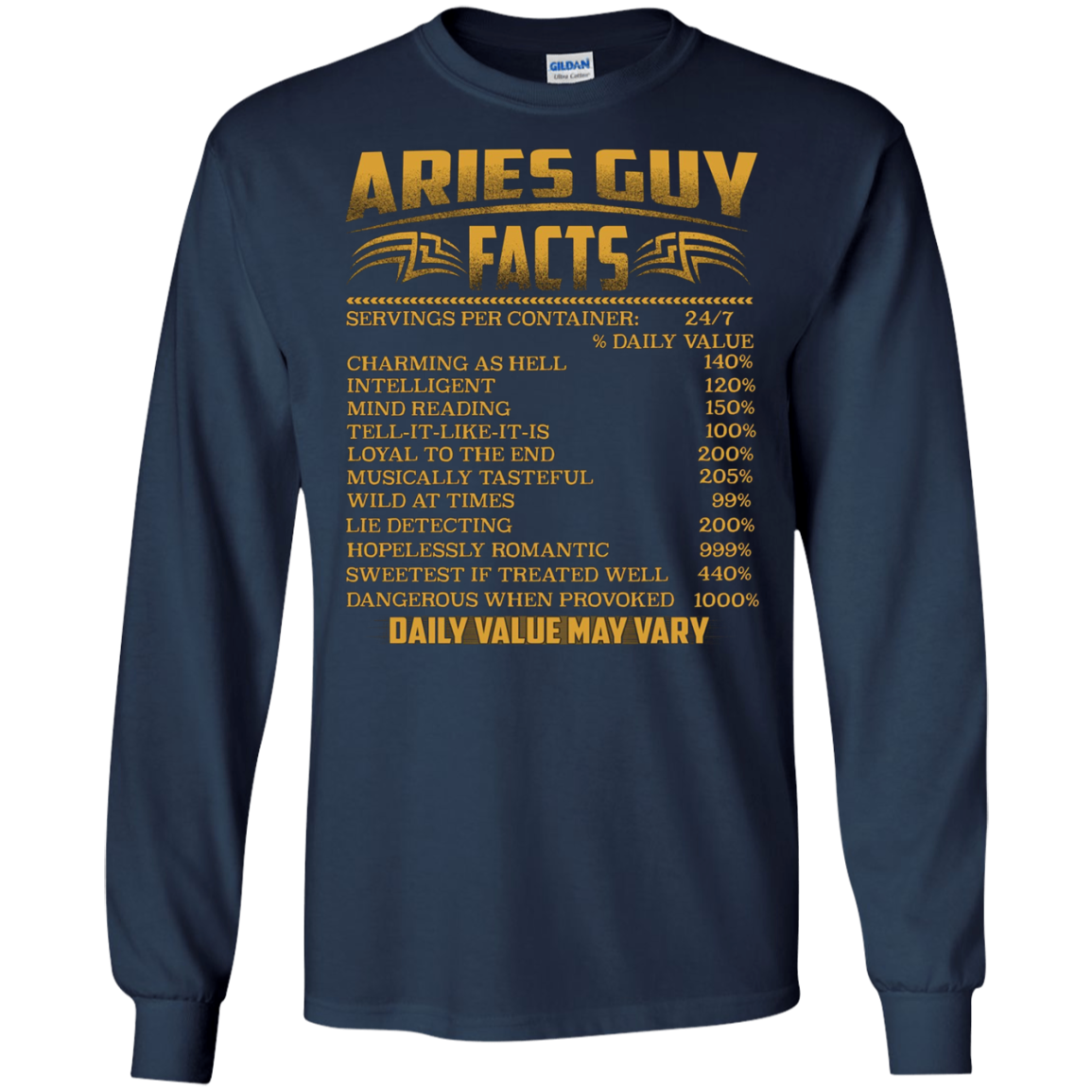 Aries GUY FACTS FUNNY T-SHIRT