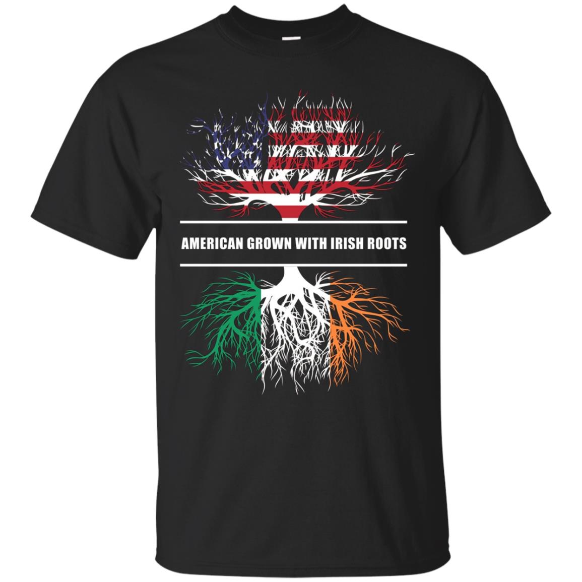 American Grown With Irish Roots T-Shirt Ireland Tee