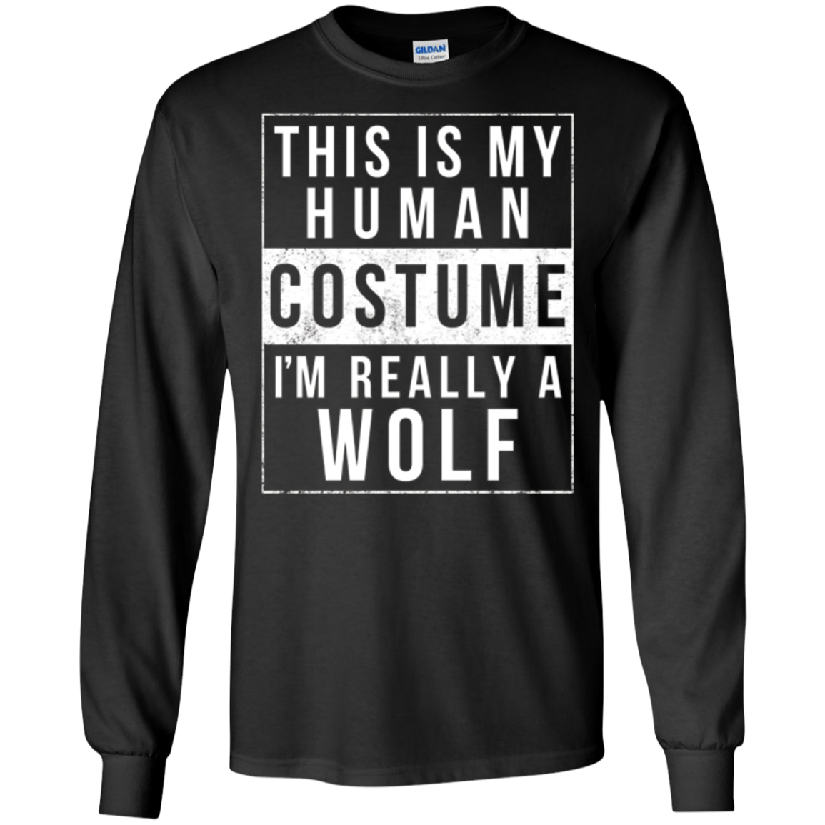 Wolf Halloween Costume Shirt Funny Easy for Kids Men Women