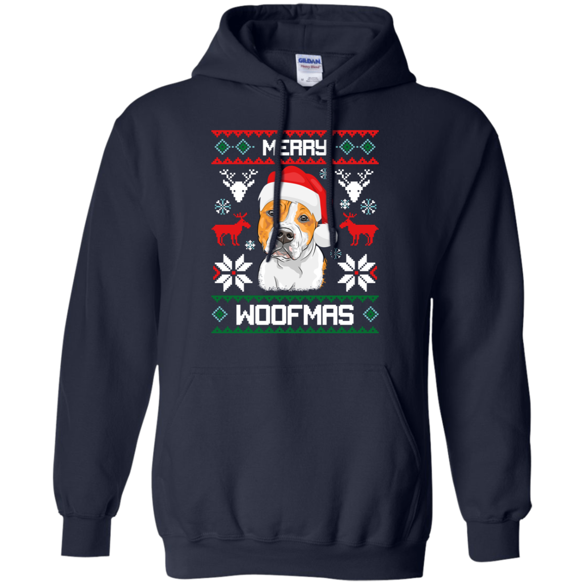 Amstaff Merry Woofmas Christmas Gift T-Shirt