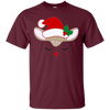 Image of Santa Reindeer Face. Christmas Costume Holiday T-Shirt