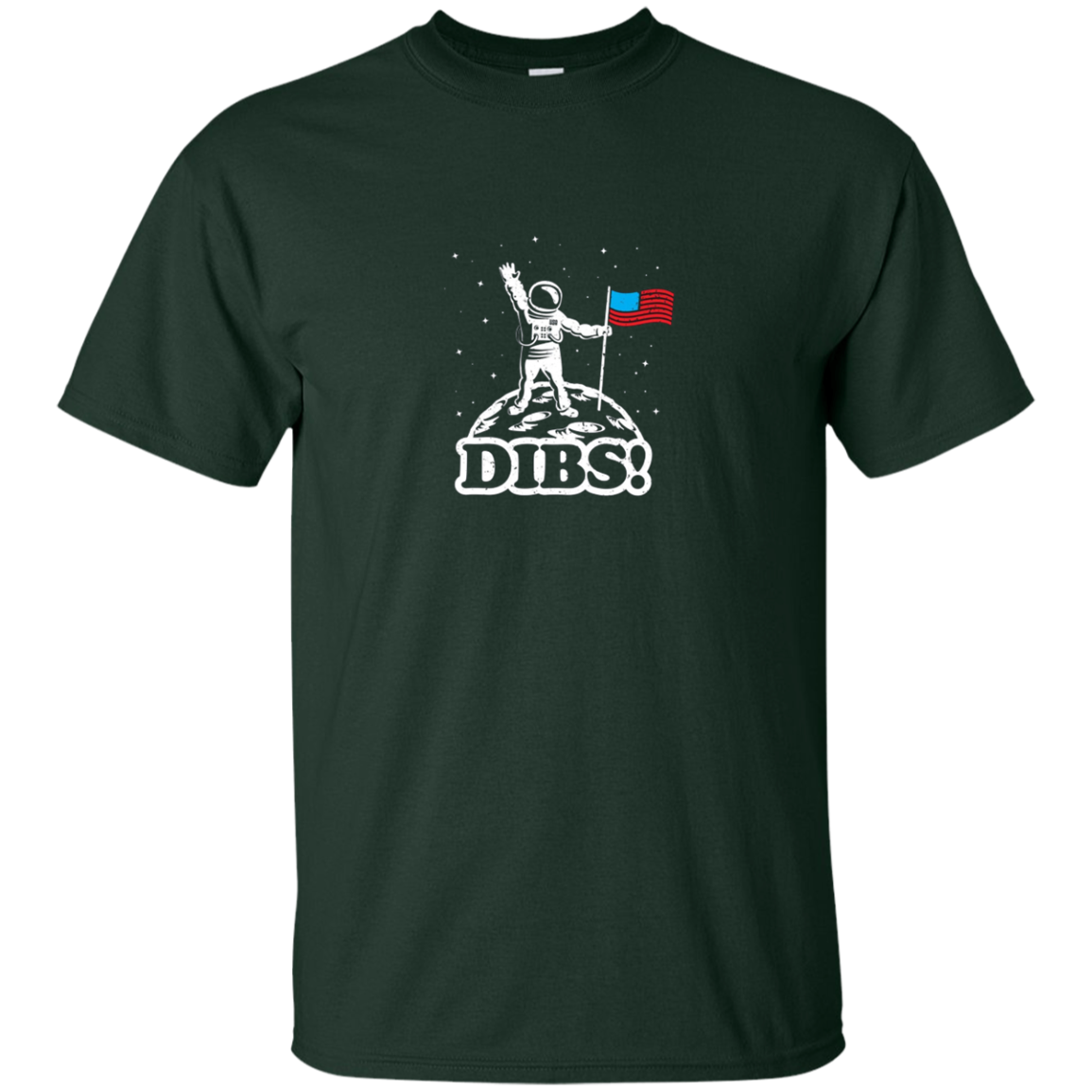 American Flag on Moon July 4th funny t shirt Astronaut space