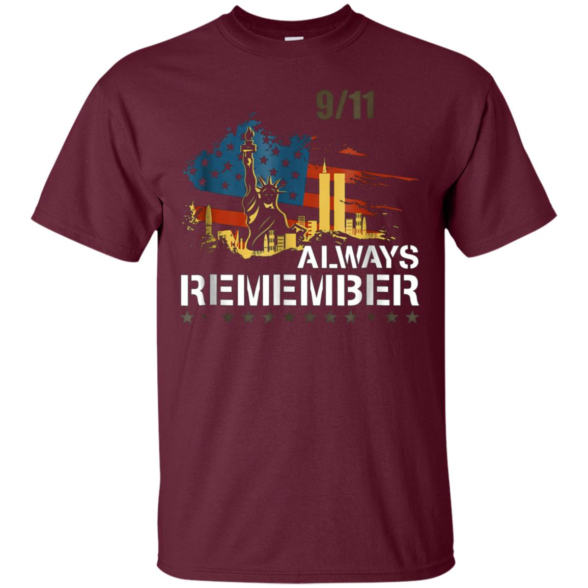 Always Remember 9/11 Patriot Day Memorial Tshirt