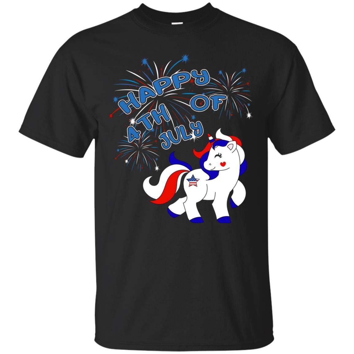 Americorn Patriotique Licorne Heureux Quatrième de Juillet Manches longues