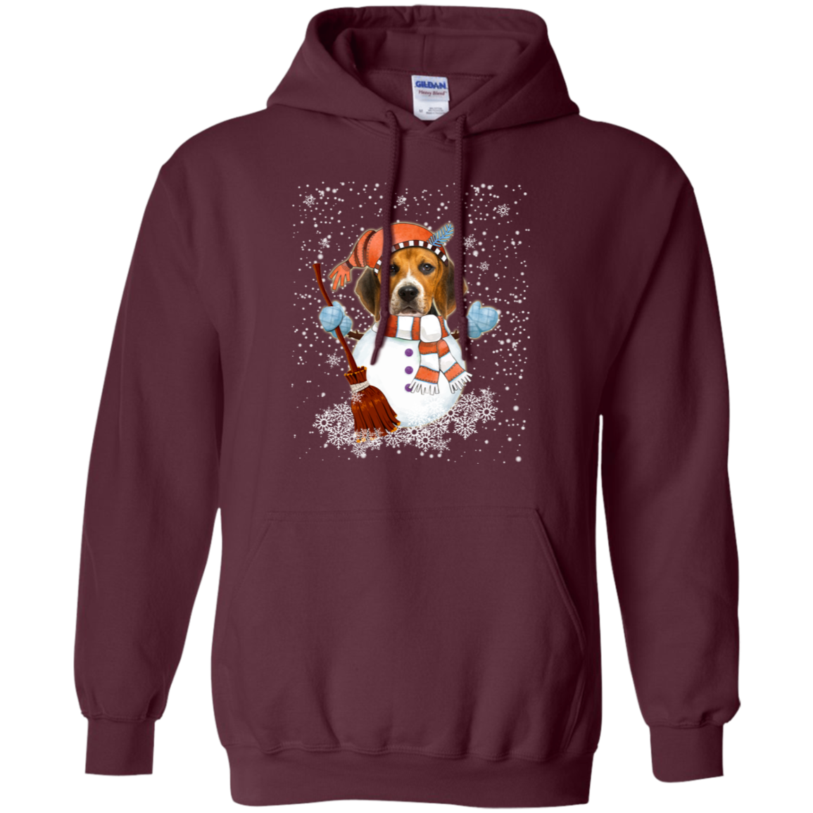 Christmas Snowman Beagle Funny T-shirt
