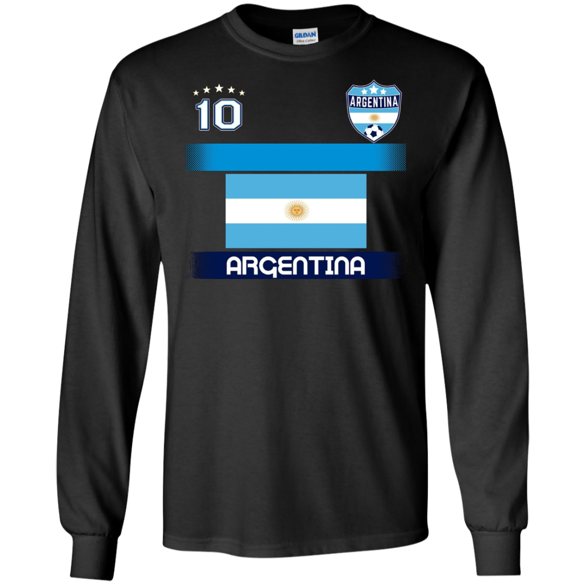 ARGENTINA Football Soccer T-Shirt with national flag