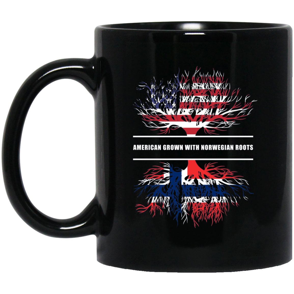 American Grown With Norwegian Roots T-Shirt Norway Tee