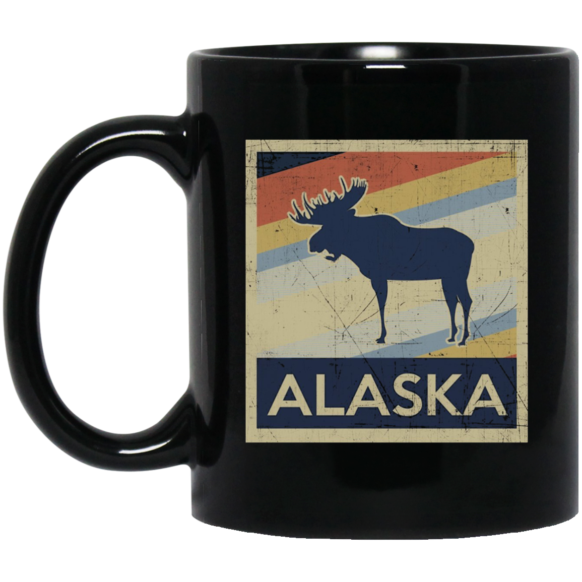 Alaska Moose Retro State Love T Shirt