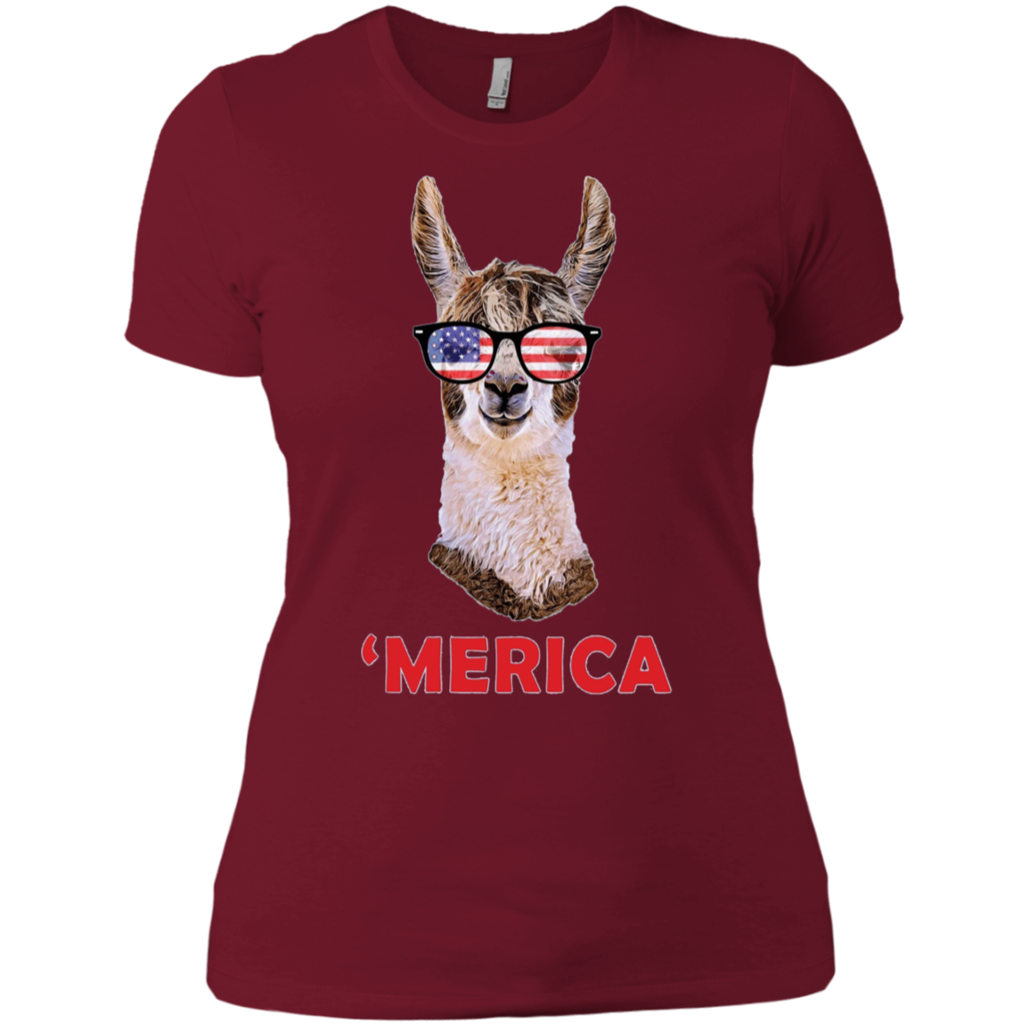 'Merica Llama Patriotic USA July 4 Sunglasses Funny T-Shirt