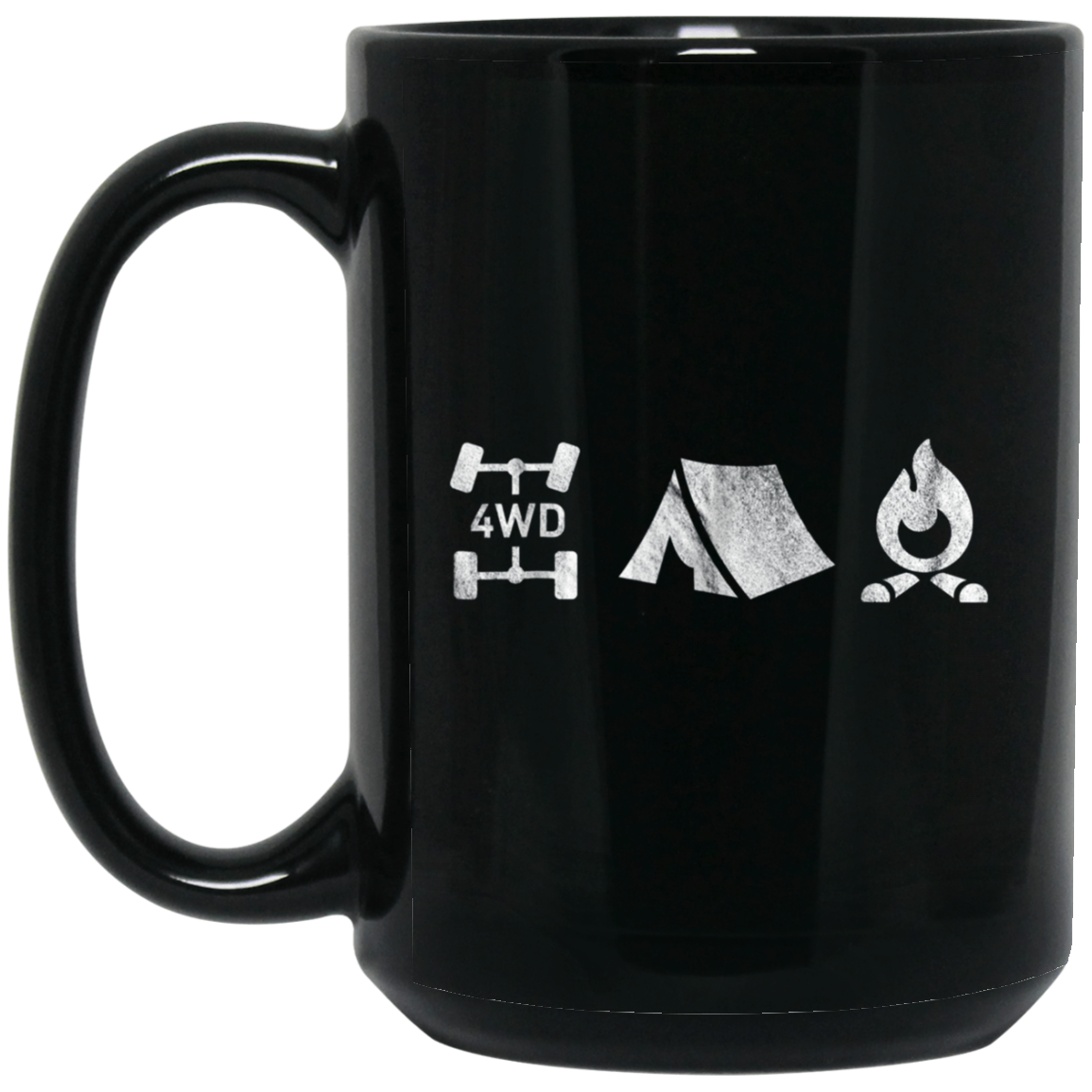 4WD Overland Explorer Tee 4x4 Tent Camp Fire T-Shirt