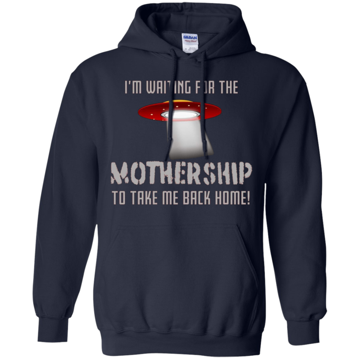 "I'm waiting for the Mothership" funny Ufo t-shirt