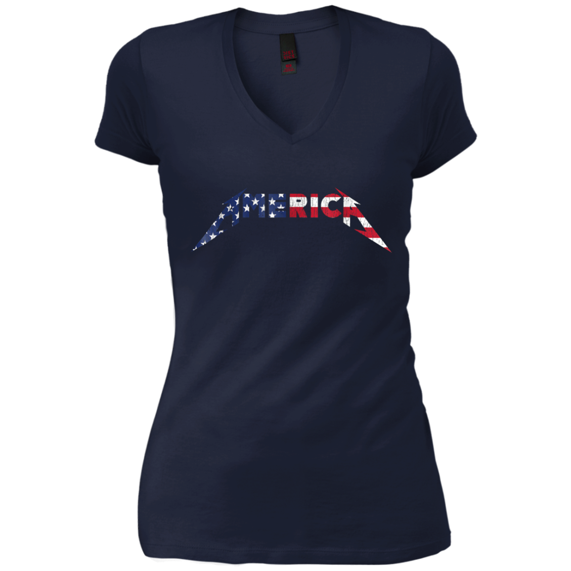 America Heavy Metal Style American Flag T-Shirt