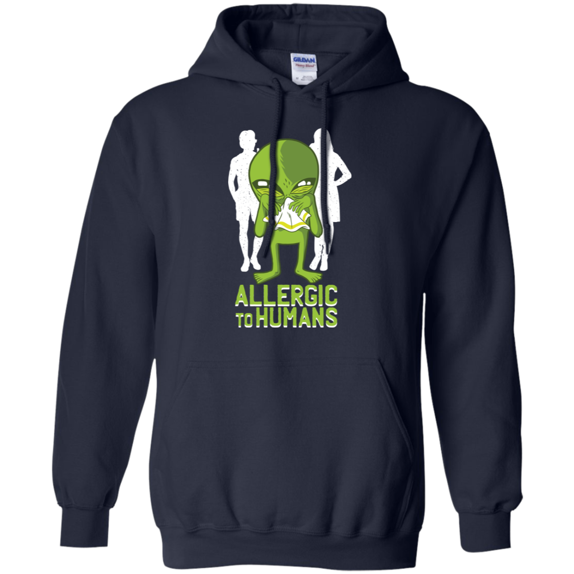 Allergic To Humans Funny Alien Galaxy Space Abduction Shirt