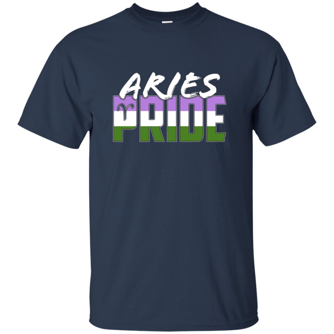 Aries Genderqueer Pride Flag Zodiac Sign Long Sleeve T-Shirt