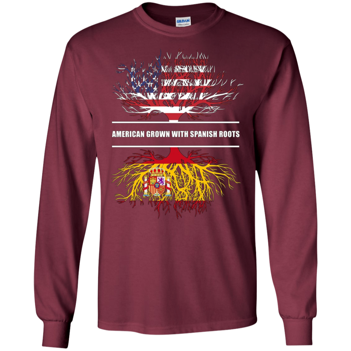 American Grown With Spanish Roots T-Shirt Spain Tee