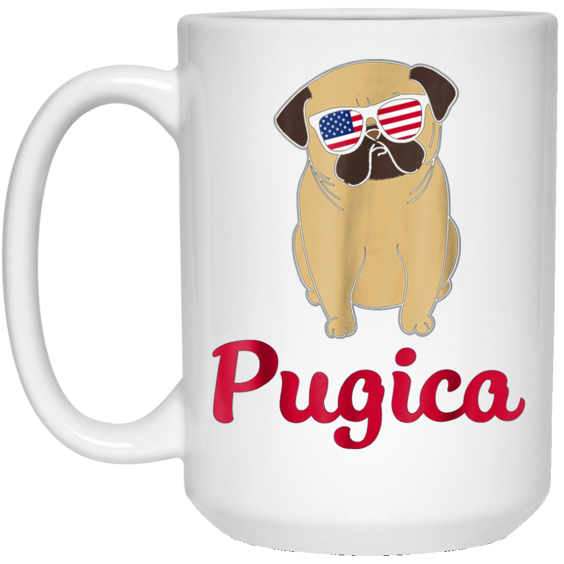 American Flag Pug T-Shirt 4th July Shirt Gift 2018