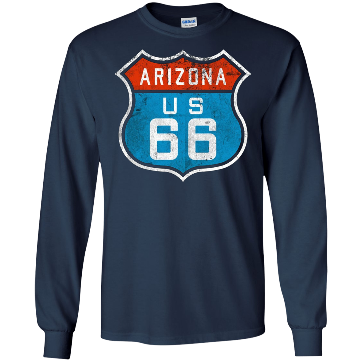 Arizona Route 66. Retro, Vintage, Distressed Grunge Tee
