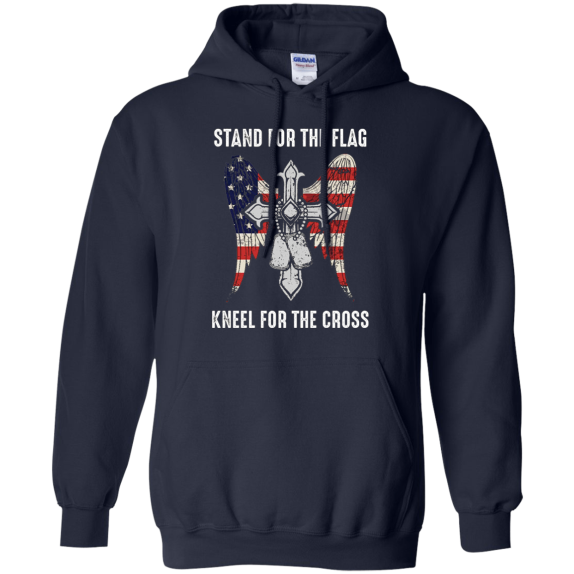 T-shirt chrétien de croix patriotique de drapeau américain