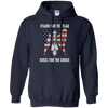 Image of T-shirt chrétien de croix patriotique de drapeau américain