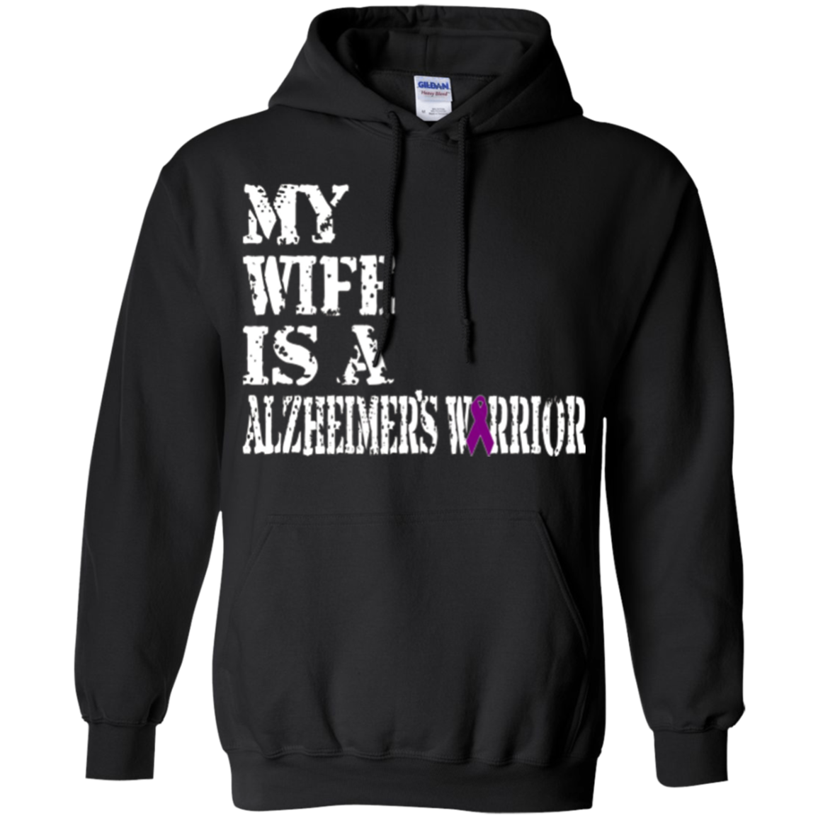 Alzheimer's Awareness T-Shirt For Wife Purple Ribbon Tee