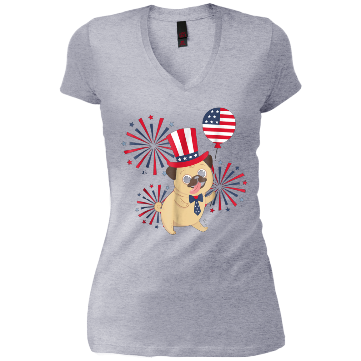 4th of July T-Shirt - Funny Fourth of July Pug Shirt