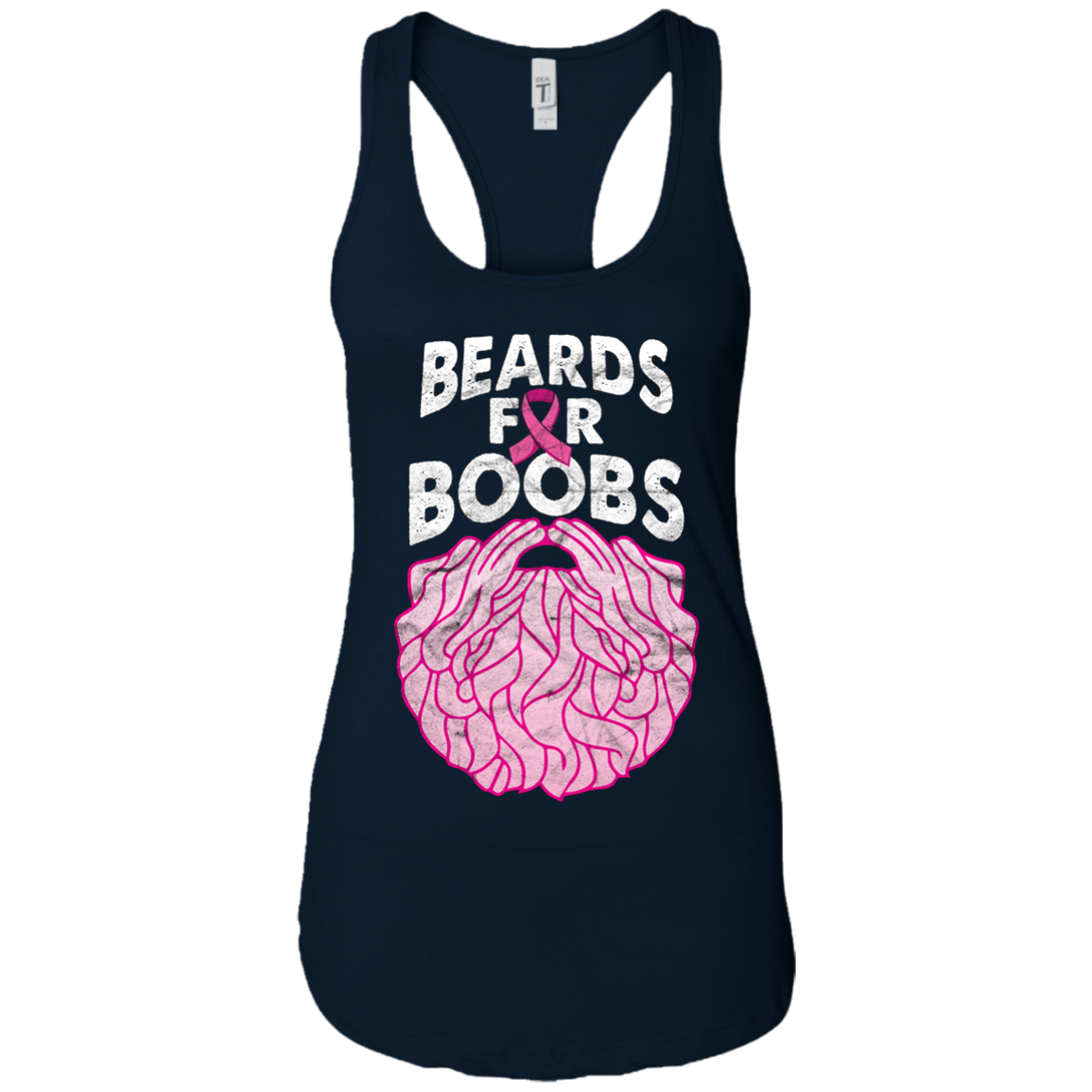 'Beards Breast Cancer Shirt' Breast Cancer Awareness Shirt