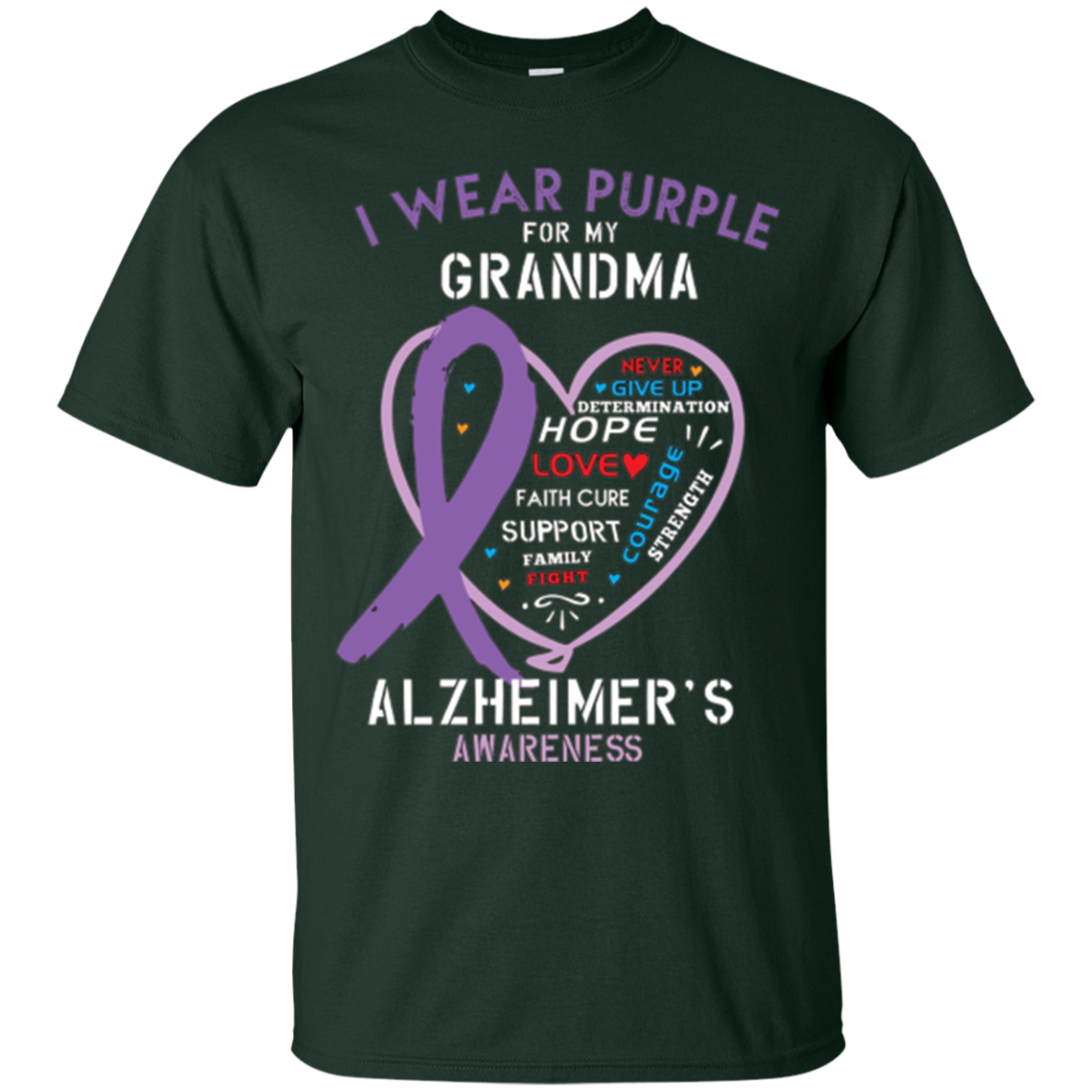 Alzheimer Support Shirt Awareness Month Purple Grandma