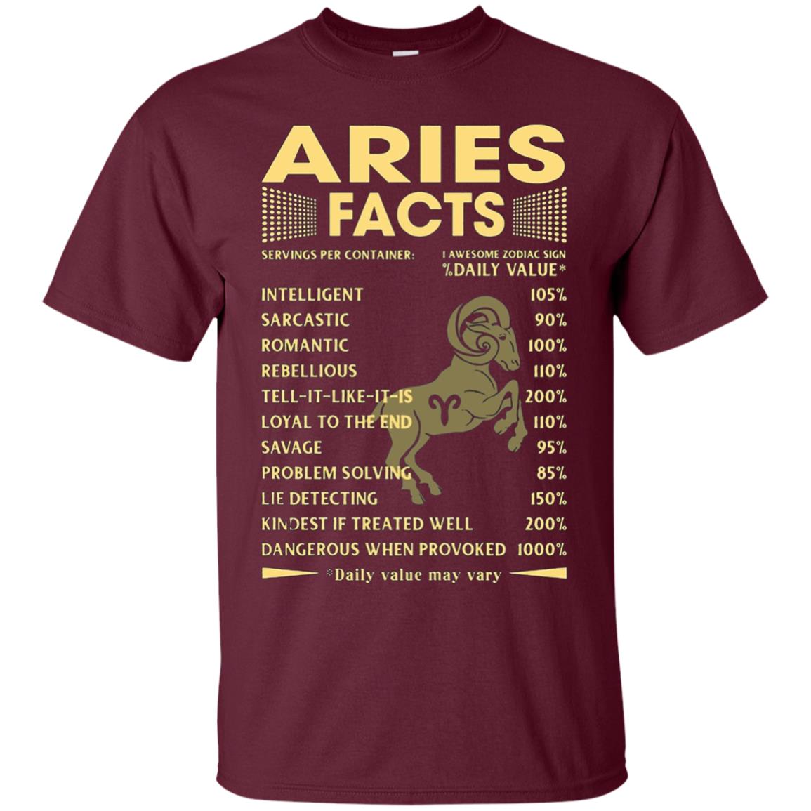 Aries Facts Zodiac T-shirt