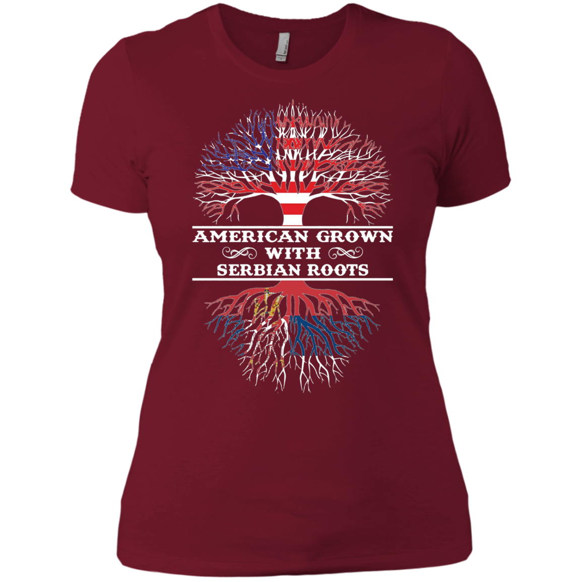 American Grown With Serbian Roots Tee Shirt