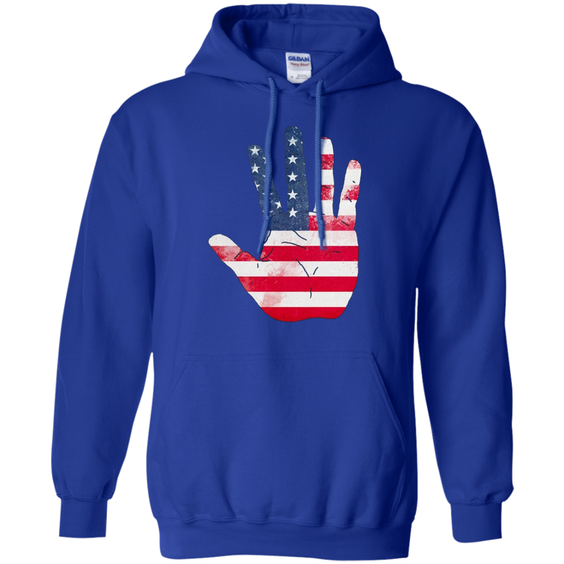 American Flag Waving Hand Hi Five Patriotic Gift Long Sleeve