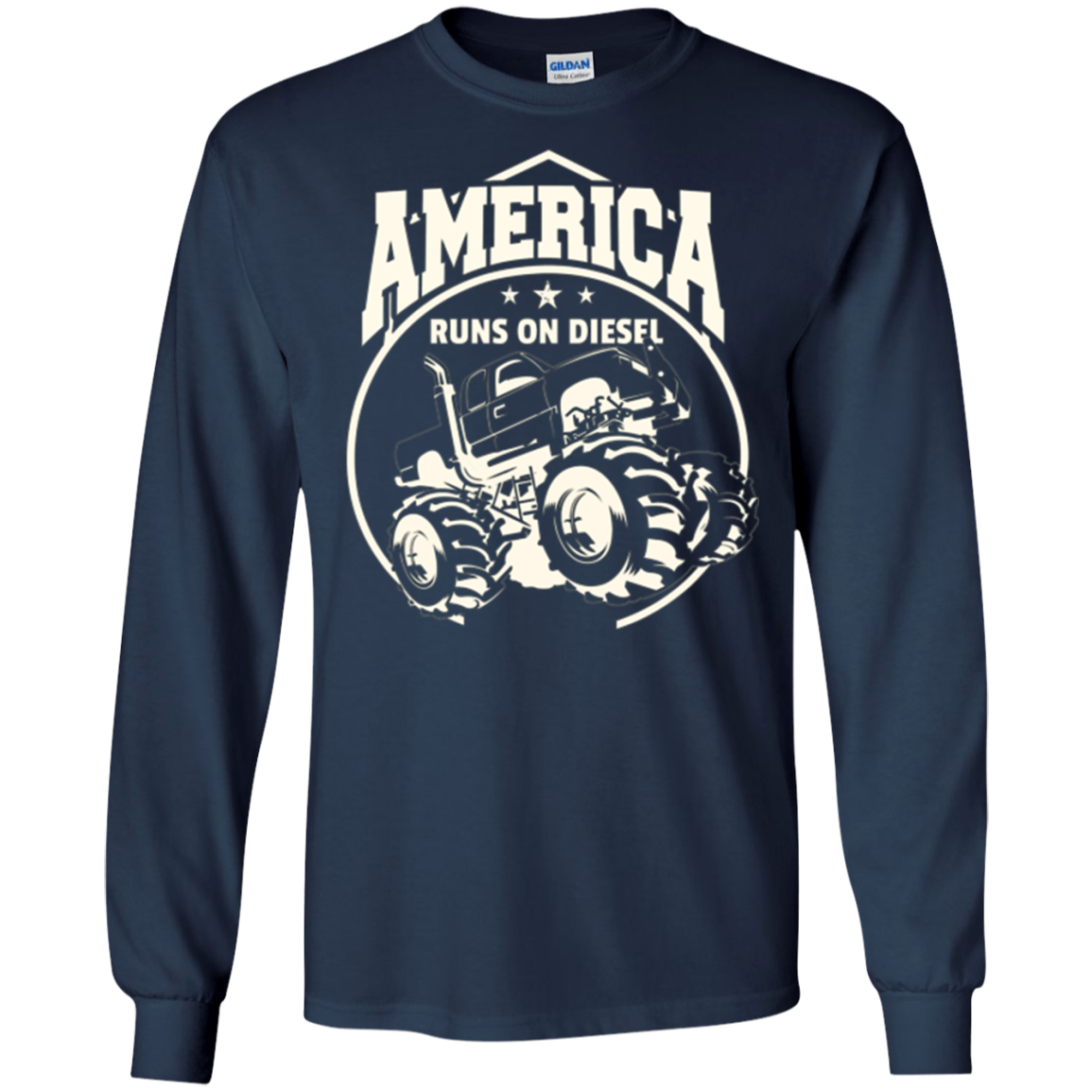 America Runs On Diesel Gear Monster SUV Truck Fans T-Shirt