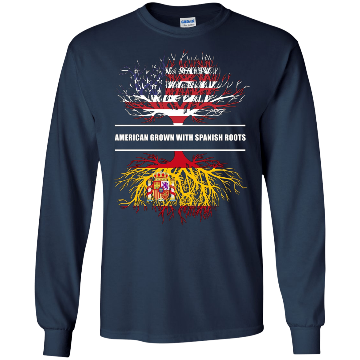 American Grown With Spanish Roots T-Shirt Spain Tee