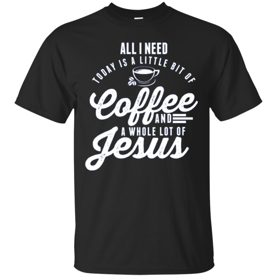 Tout ce dont j'ai besoin est du café et de Jésus Christian T-shirt manches longues