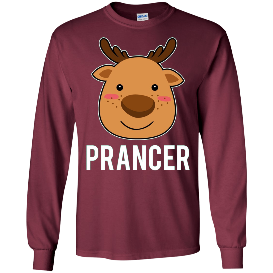Santa Reindeer Prancer T-Shirt Christmas Group Costume Tee