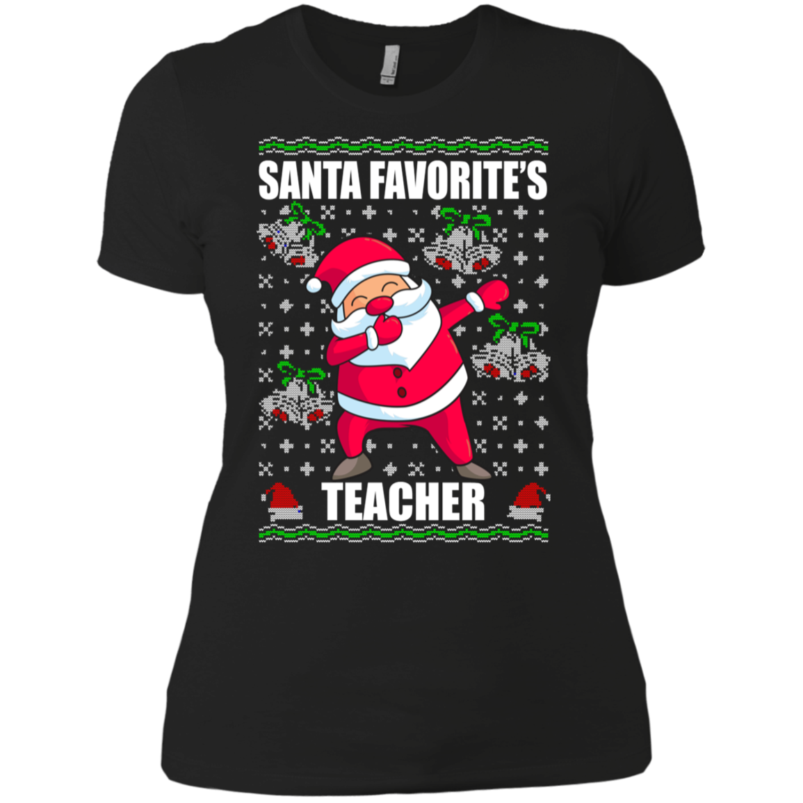 Santa's Favorite Teacher Shirt Funny Xmas Gift For Teacher
