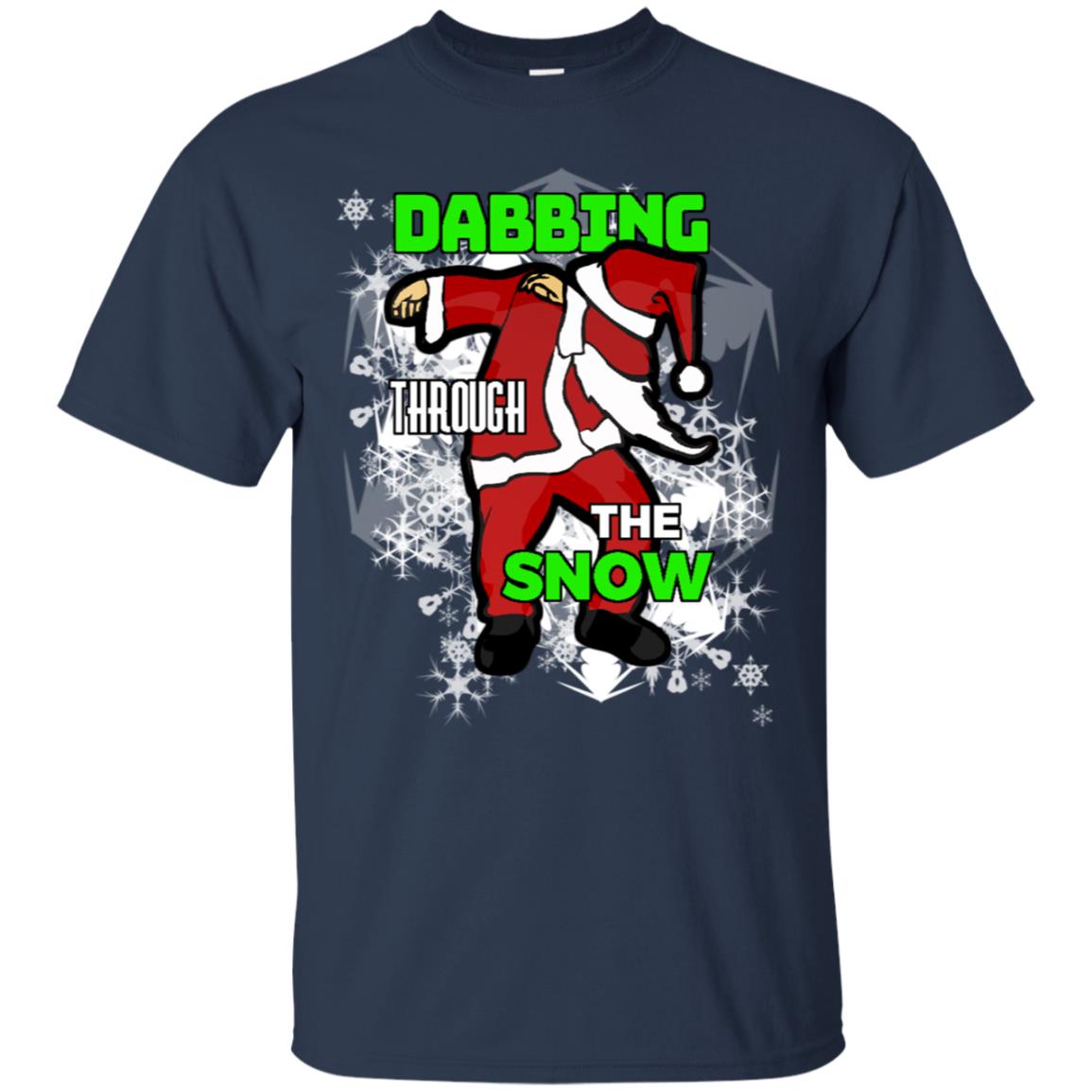 Santa Dabbing Through The Snow Cute Christmas Tee Shirt