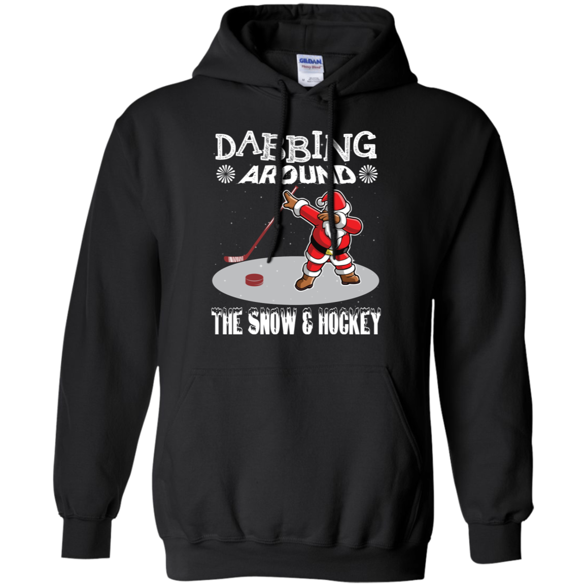 Santa Dabbing Around The Snow & Playing Hockey Fun Shirt