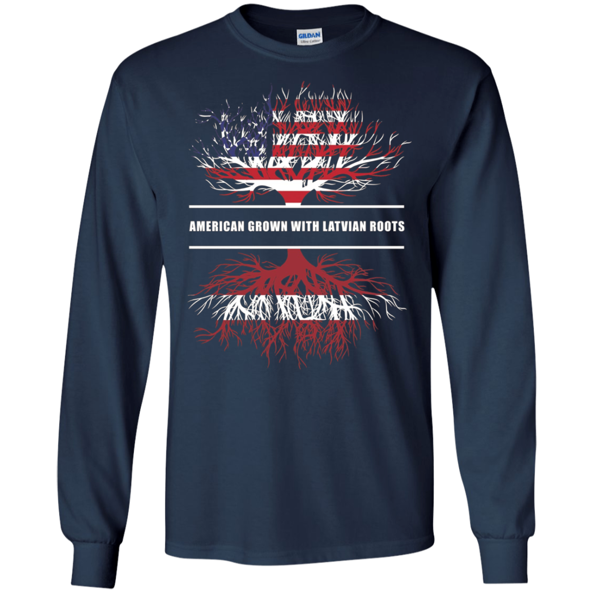 American Grown With Latvian Roots T-Shirt Latvia Tee