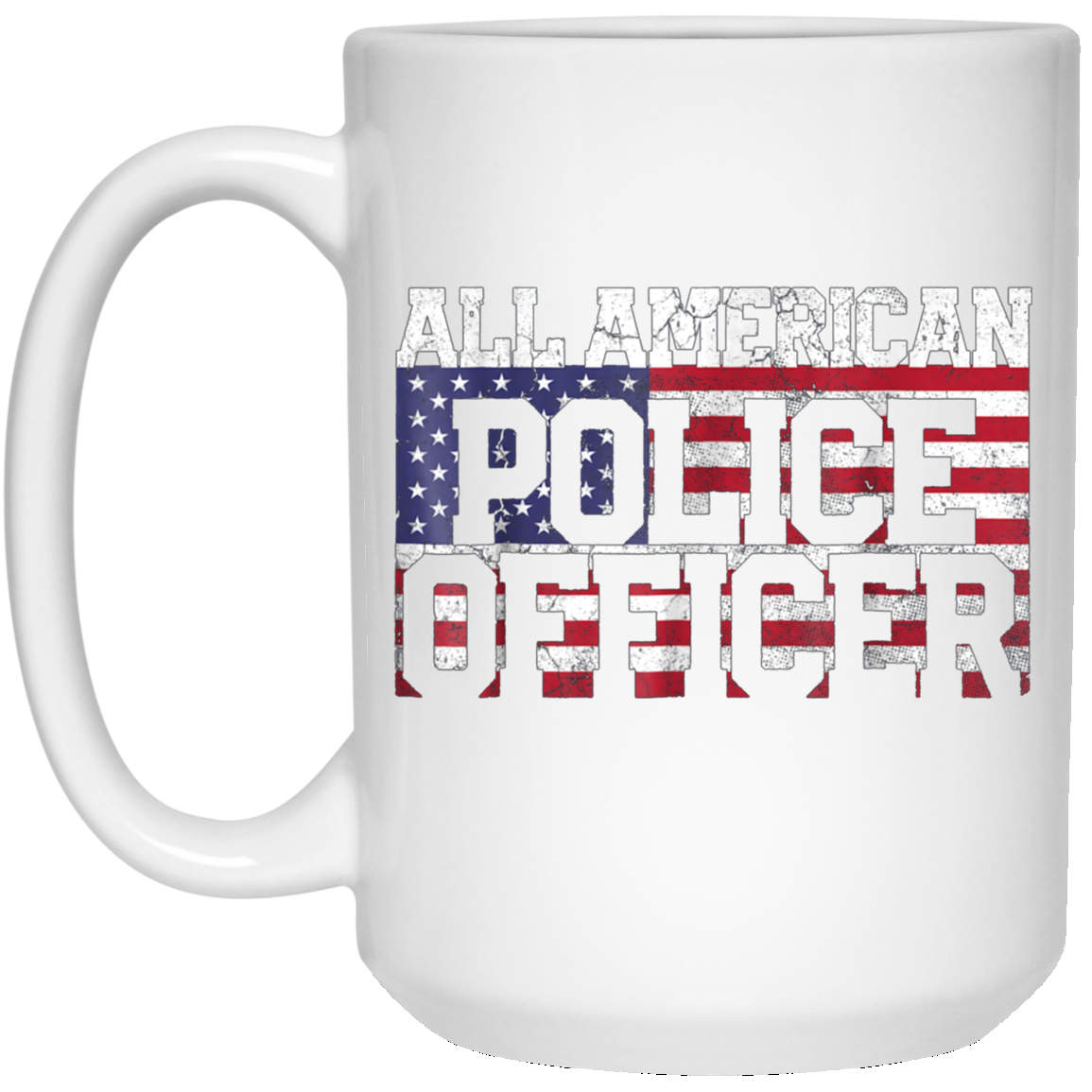 4th of July TShirt All American Police Officer Father's Day