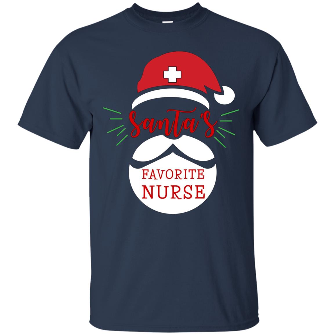 Santa's Favorite Nurse Funny Nurse Christmas T-Shirt