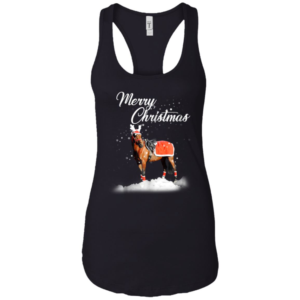 Santa Merry Christmas Horse TShirt Farm Farmer Christmas Tee