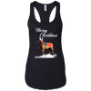 Image of Santa Merry Christmas Horse TShirt Farm Farmer Christmas Tee