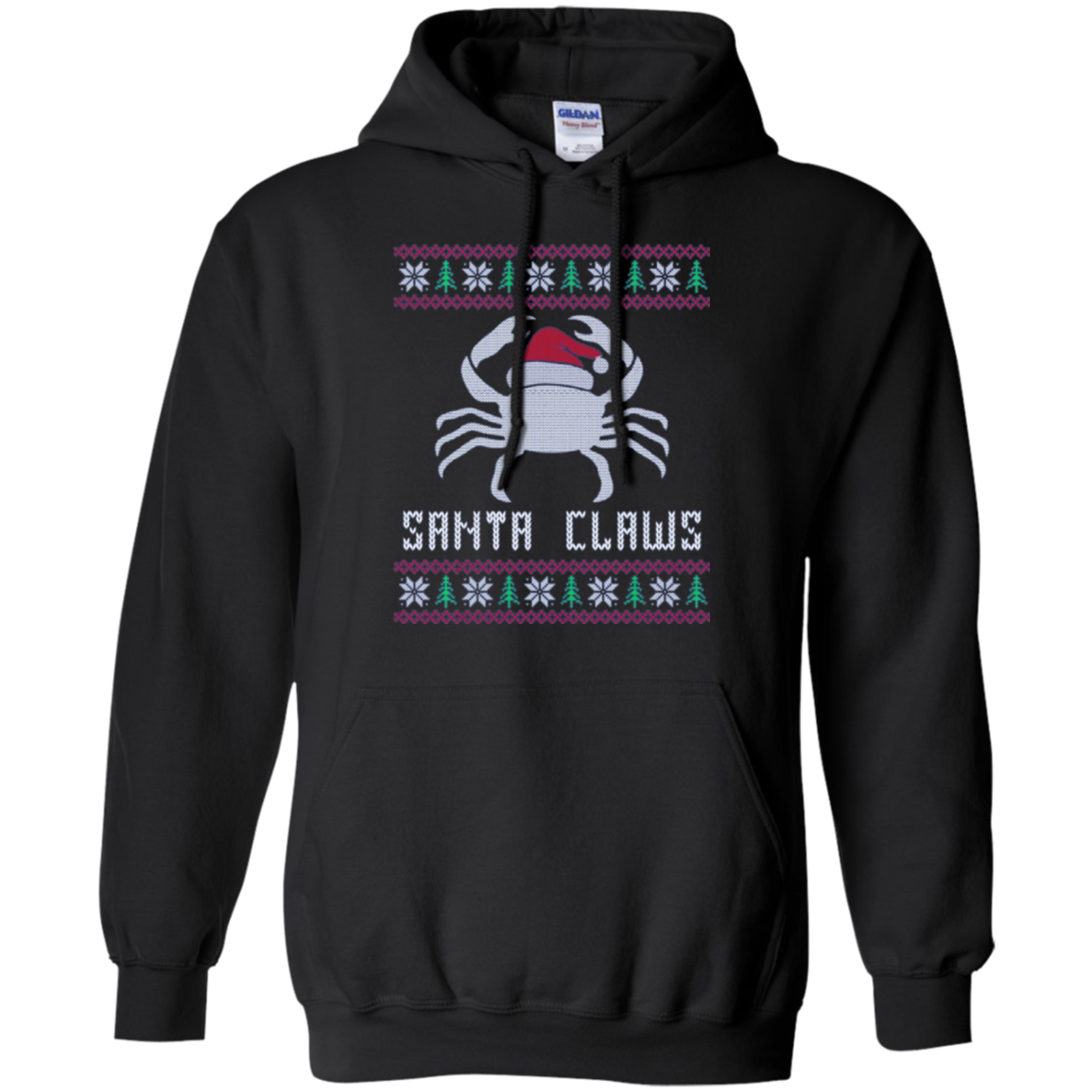 Santa Claws Festive Crab Ugly Christmas Gift Long Sleeve