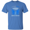 Image of Je porte un t - shirt bleu pour quelqu'un que j'aime.